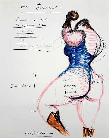 Federico Fellini
Ohne Titel (Studie einer Boxerin),
1979–1980 (La città delle donne)
Sammlung Jakob und Philipp Keel,
© 2022, ProLitteris, Zurich