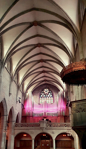 Die Orgel, die mittwochs für 15 Minuten Ablenkung sorgt.