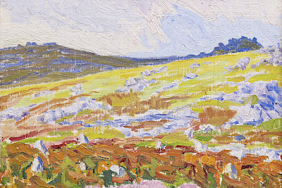 Sigismund Righini: Belstone Tor. Moor, 1910, Öl auf Leinwand. Foto: Reto Pedrini © Stiftung Righini-Fries Zürich