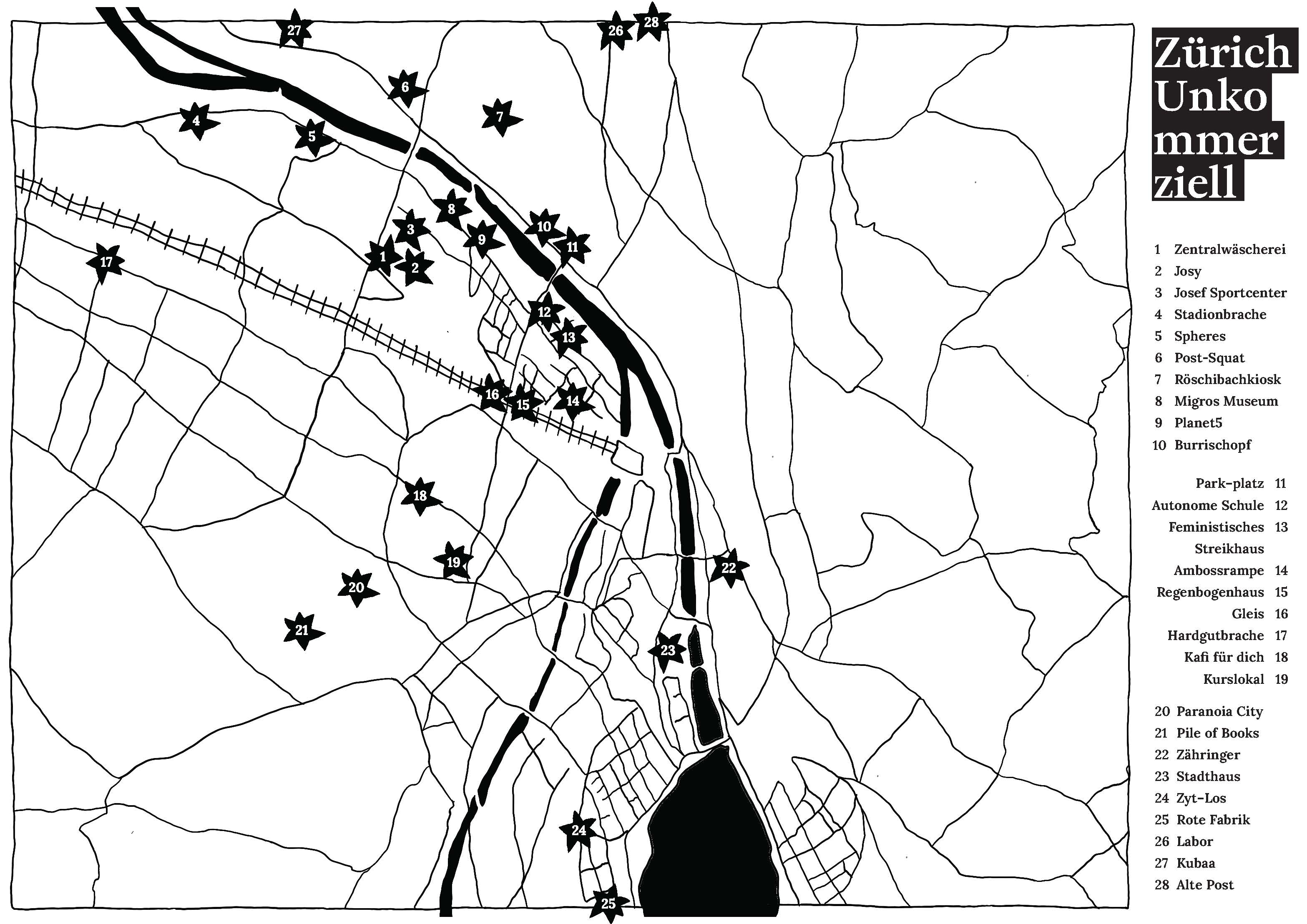 Der Stadtplan von Lili Aebli und Noemi Meier.