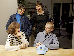 Lis Künzli, Romana Ganzoni, Karin Rey, Samuel Herzog (von links) ©© Rotpunktverlag
