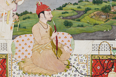 Nikka von Guler, Porträt des Rajas Bir Singh von Nurpur. Chamba, um 1810. Museum Rietberg.